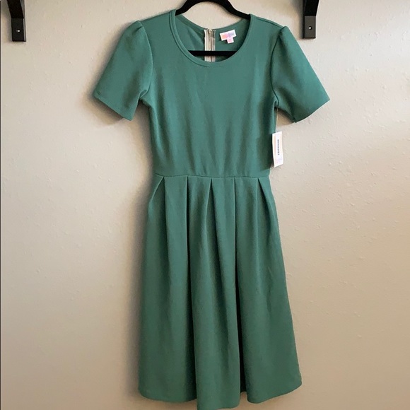 LuLaRoe Teal Amelia Dress Size Small - NWT - Picture 1 of 6